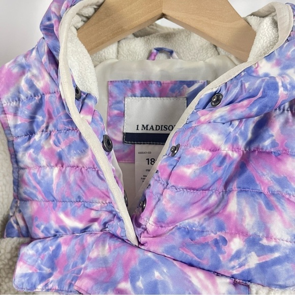 1 Madison 18 Months Sherpa Outdoor Pullover Tie Dye Hiking Camping Fleece Boho - Picture 6 of 10